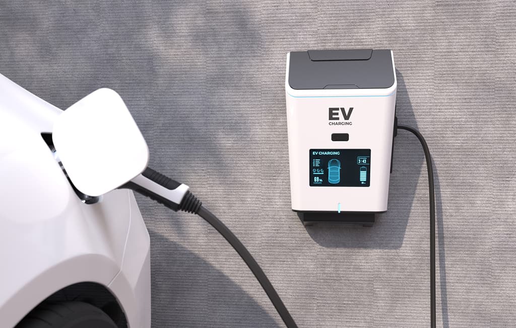EV（Electric Vehicle = 電気自動車）のイメージ